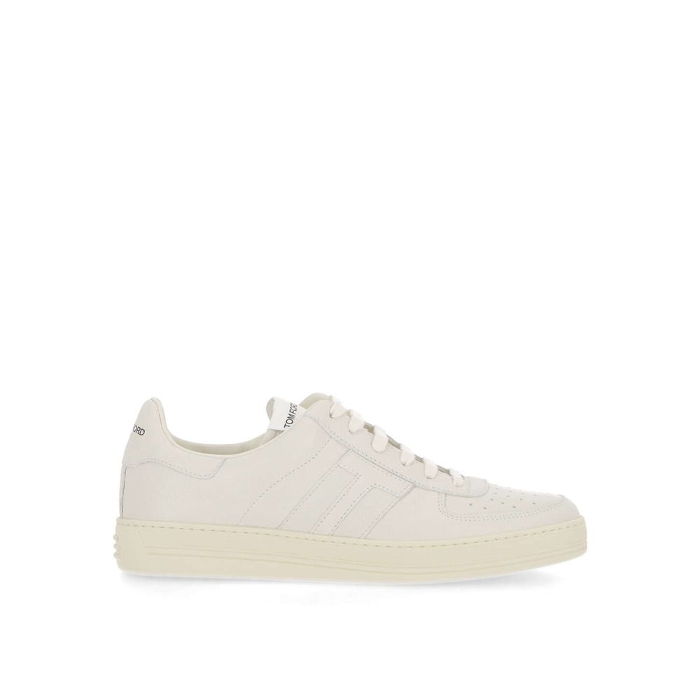 Tom Ford Leder-Sneaker mit Logo