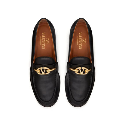 Valentino Garavani – Loafer aus Leder mit V-Logo „Moon“
