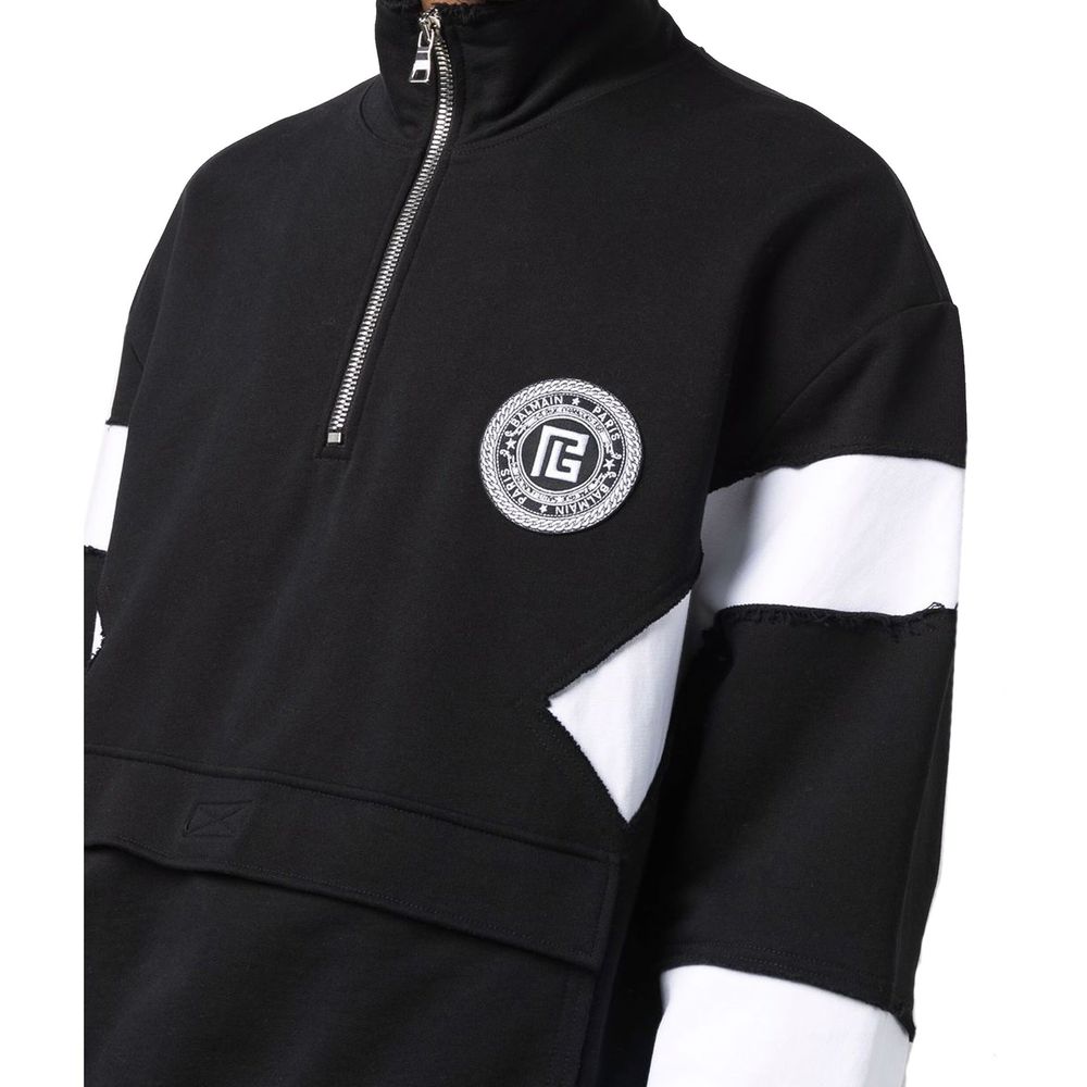 Balmain Sweatshirt aus Baumwolle mit kreisförmigem Logo