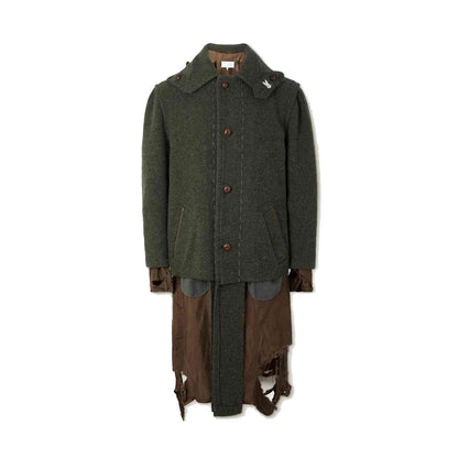 Maison Margiela Green Polyamide Coat