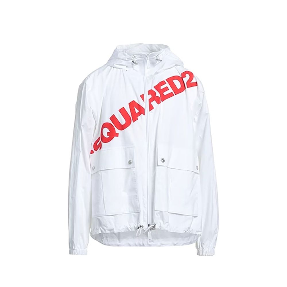 Dsquared² Logo-Windjacke mit Kapuze