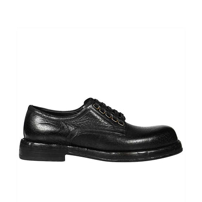 Dolce &amp; Gabbana – Oxfords und Derbys aus schwarzem Leder