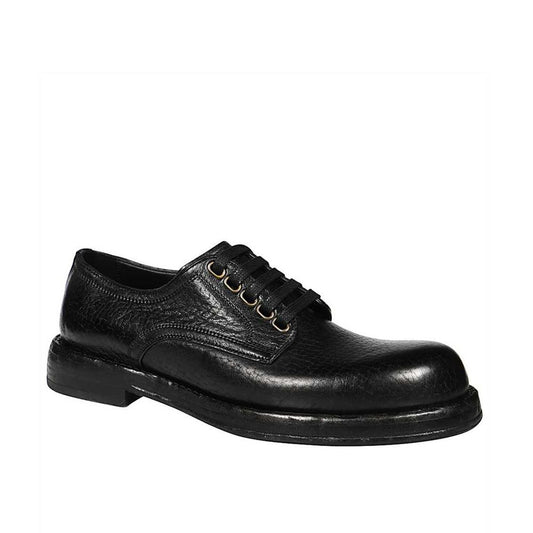 Dolce &amp; Gabbana – Oxfords und Derbys aus schwarzem Leder