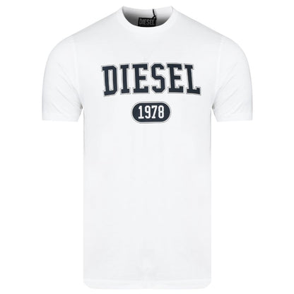 Diesel – Weißes Baumwoll-T-Shirt
