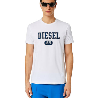 Diesel – Weißes Baumwoll-T-Shirt