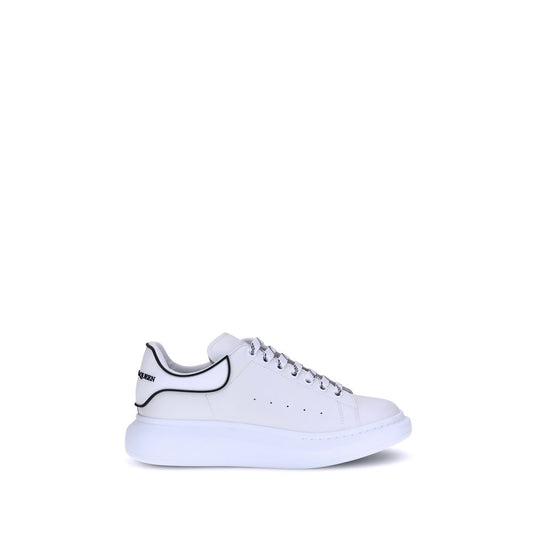 Alexander McQueen Weiße Kalbsleder Bos Taurus Plateau-Sneakers