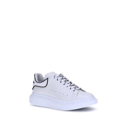 Alexander McQueen Weiße Kalbsleder Bos Taurus Plateau-Sneakers