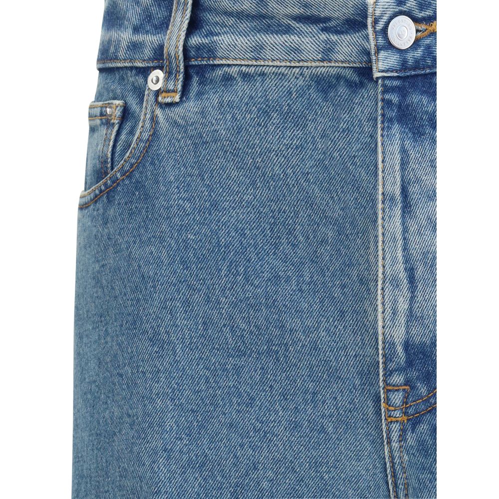 Valentino Blaue Baumwoll-Jeans mit geradem Bein