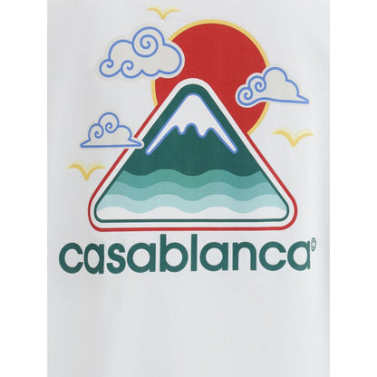 Casablanca Weißes Baumwoll-T-Shirt