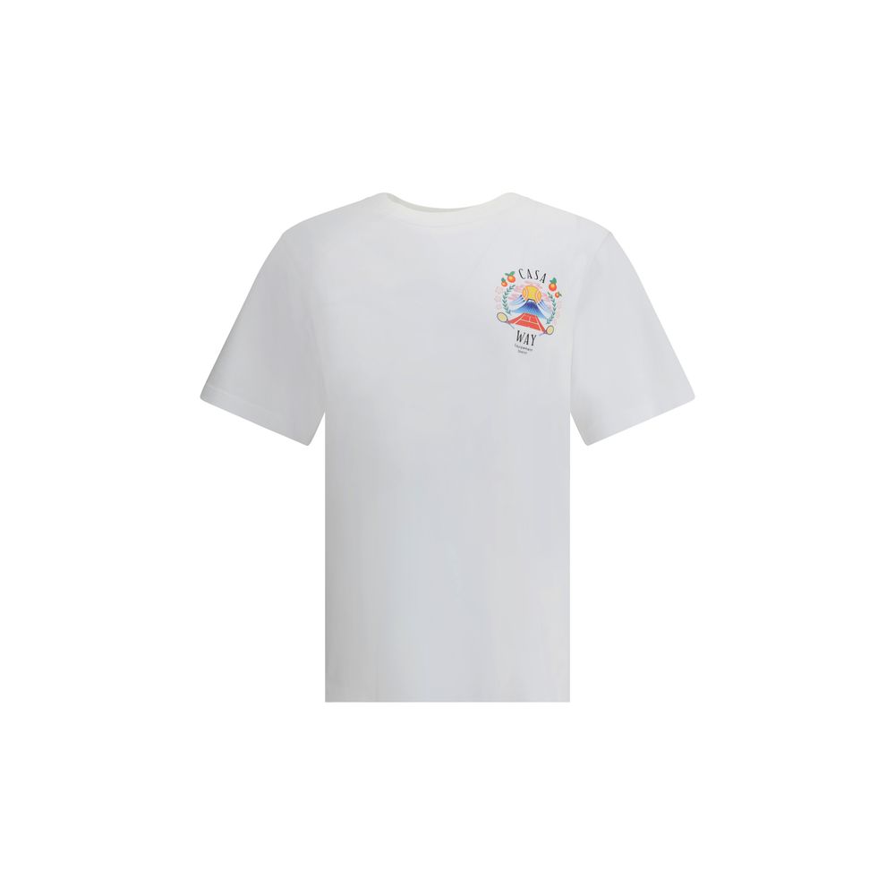 Casablanca Weißes Baumwoll-T-Shirt