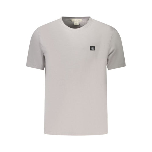 Calvin Klein Herren T-Shirt aus grauer Baumwolle