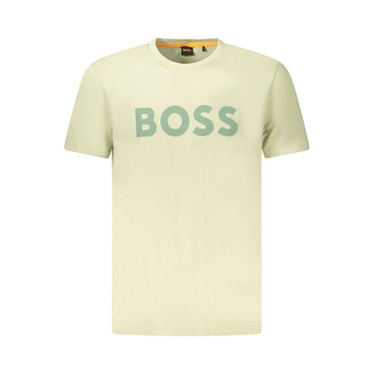 Hugo Boss Green Cotton Men T-Shirt