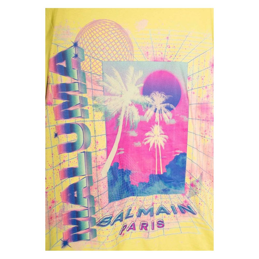 Gelbes Baumwoll-T-Shirt von Balmain