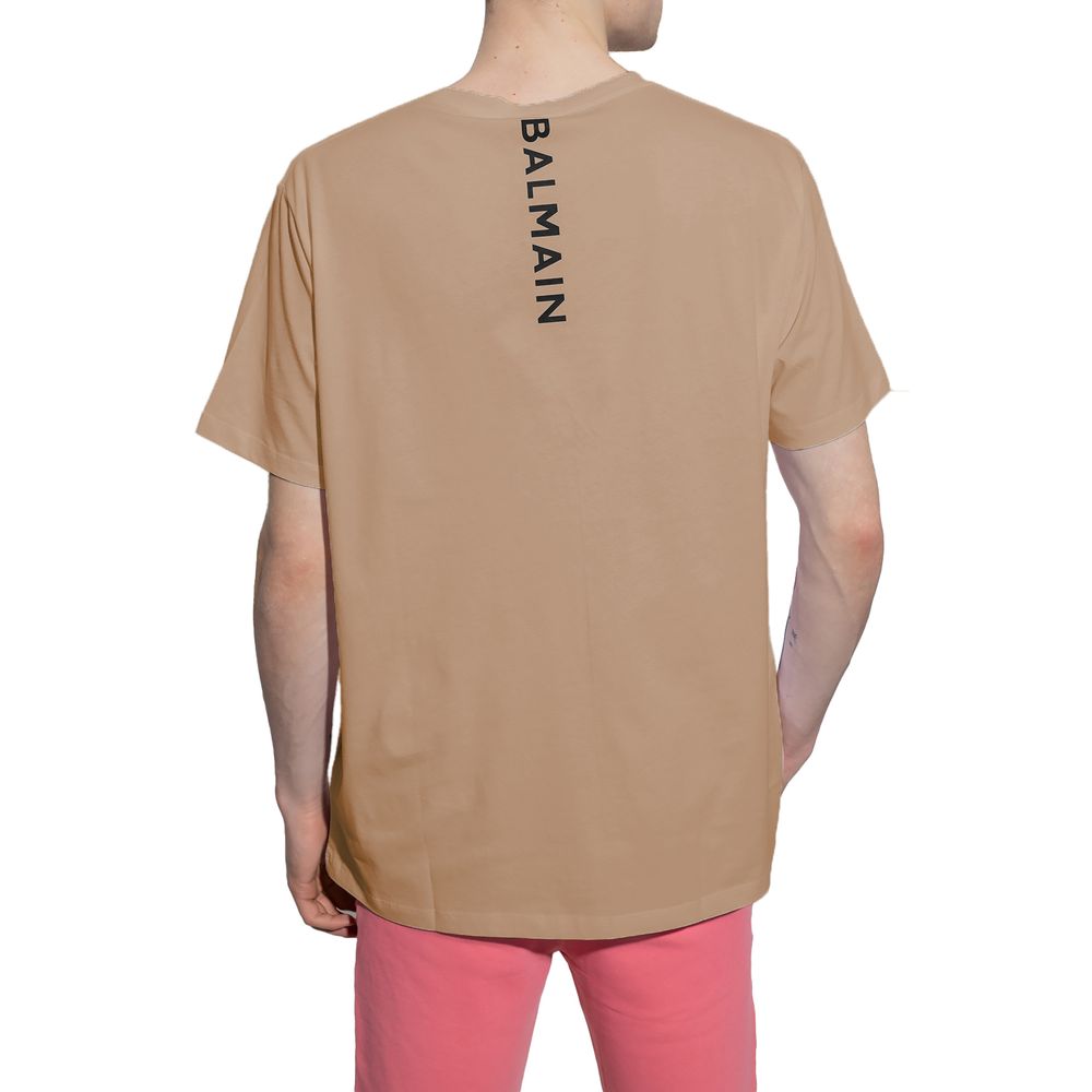 Balmain Braunes Baumwoll-T-Shirt