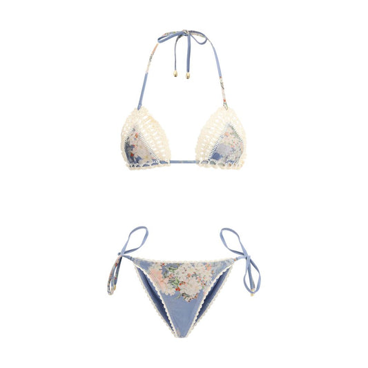 Zimmermann Hellblauer Polyamid-Bikini
