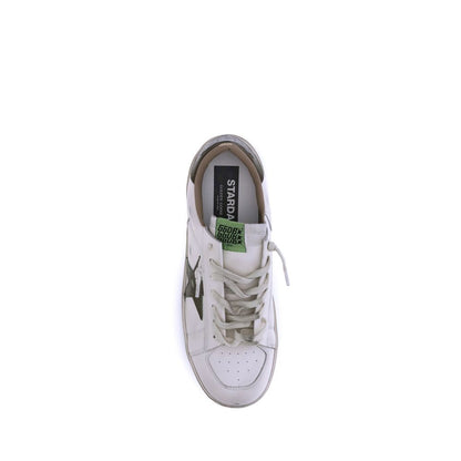 Golden Goose White Calf Leather Bos Taurus Low Top Sneakers