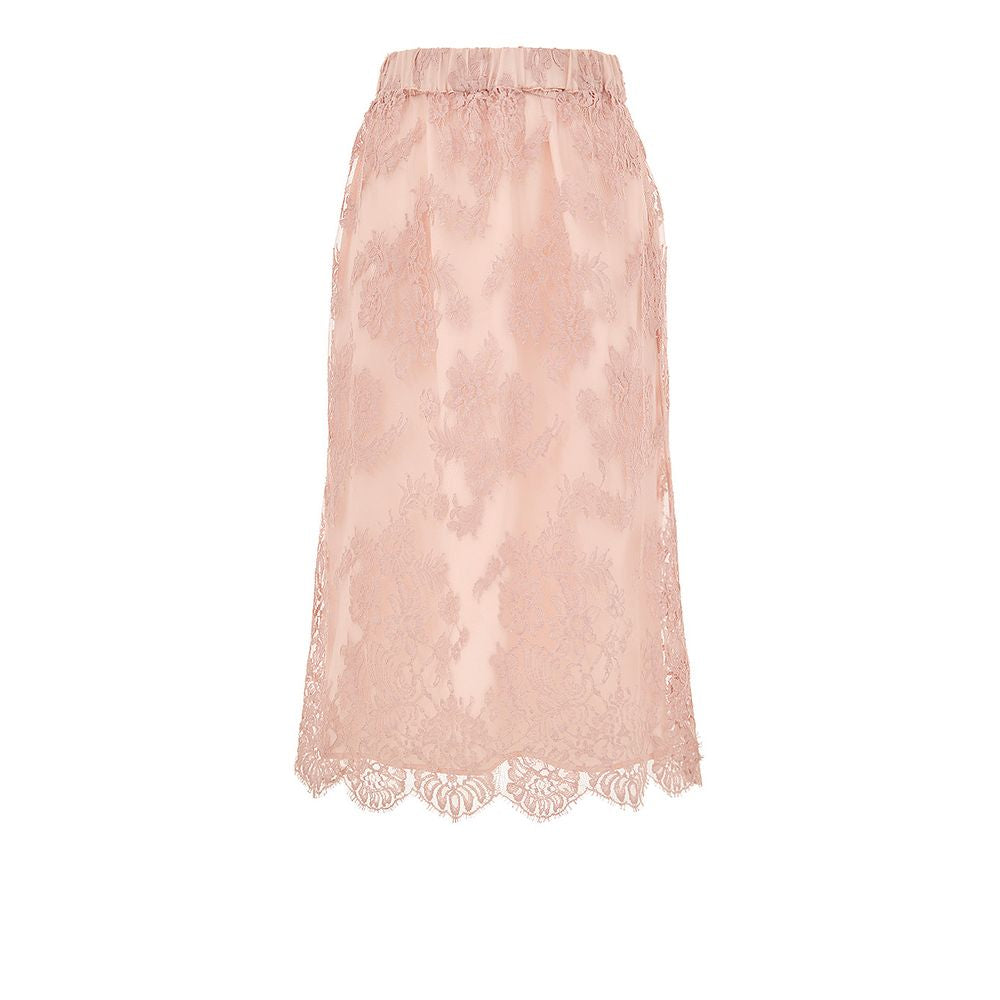 Gucci Pink Cotton Midi Skirt