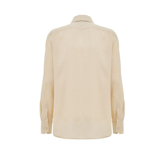 Gucci Beige Silk Pattern Shirt