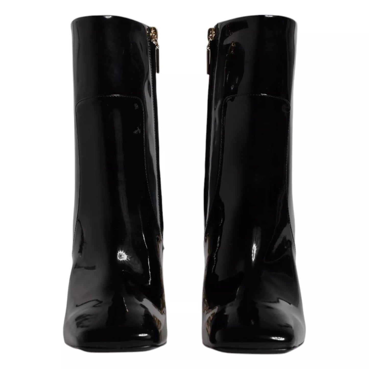 Dolce &amp; Gabbana – Schwarze Jackie-Stiefel aus Leder mit halbhoher Wadenhöhe