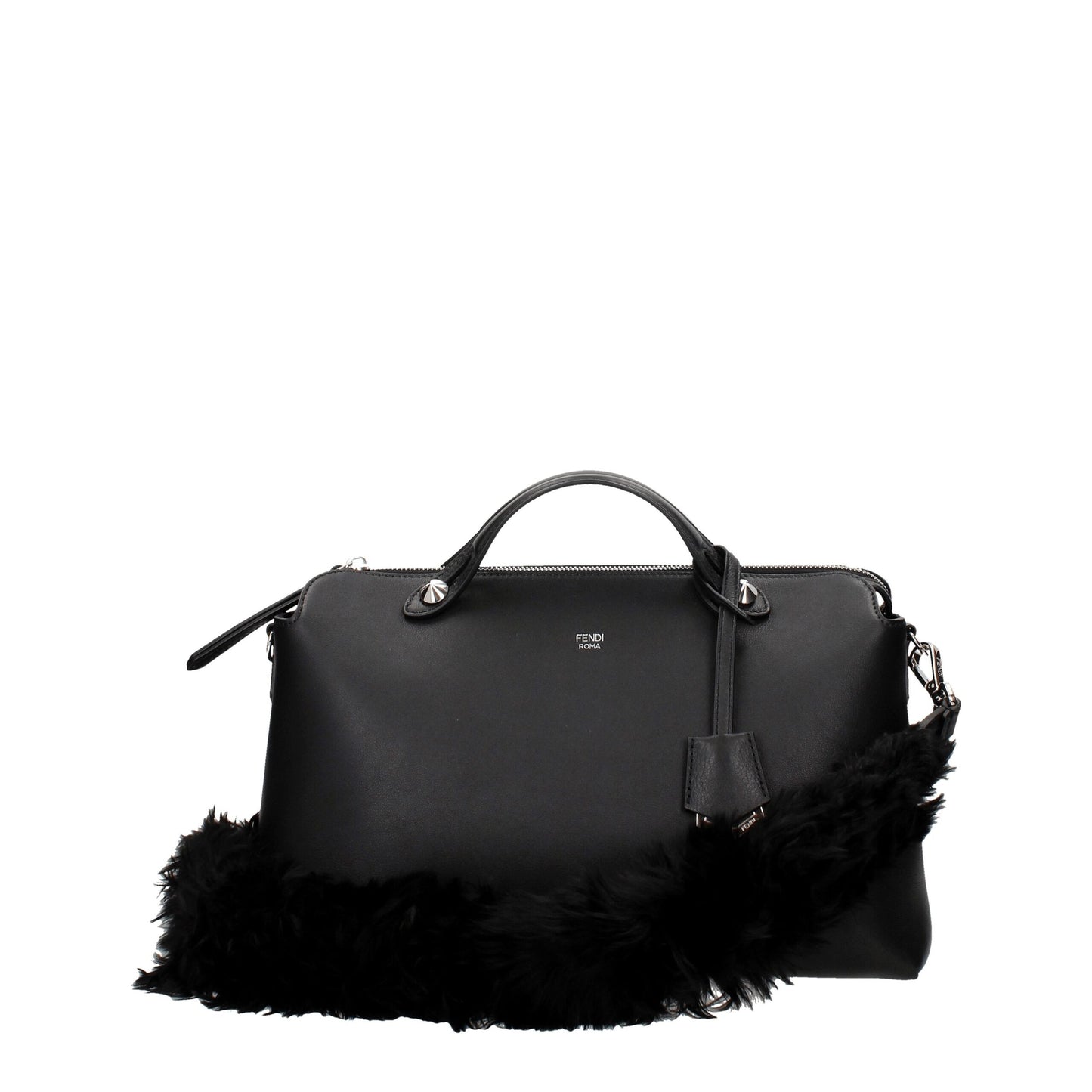 Fendi – Schwarze Leder-Umhängetasche