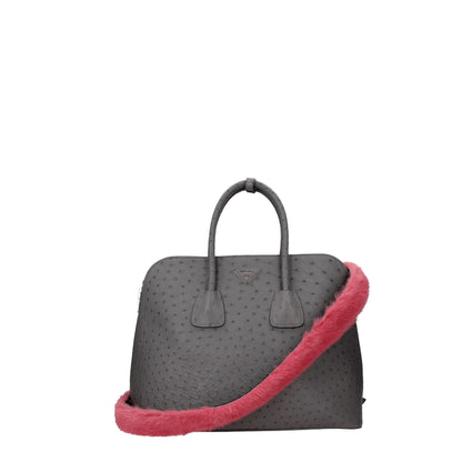 Prada Schultertasche aus rosafarbenem Fell