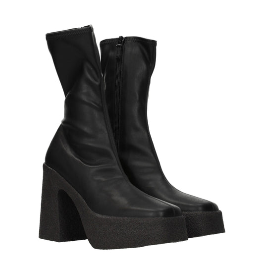 Stella McCartney – Schwarze Lederstiefeletten