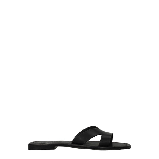 Kenzo Slipper aus schwarzem Leder