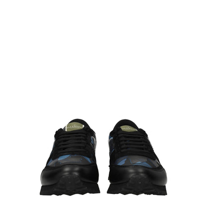 Valentino Garavani Blaue Leder Low-Tops