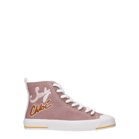See By Chloé Rosa Stoff-Sneakers mit hohem Schaft