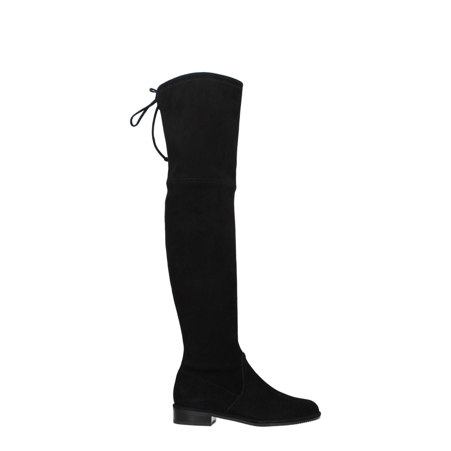 Stuart Weitzman Overknee-Stiefel aus schwarzem Leder
