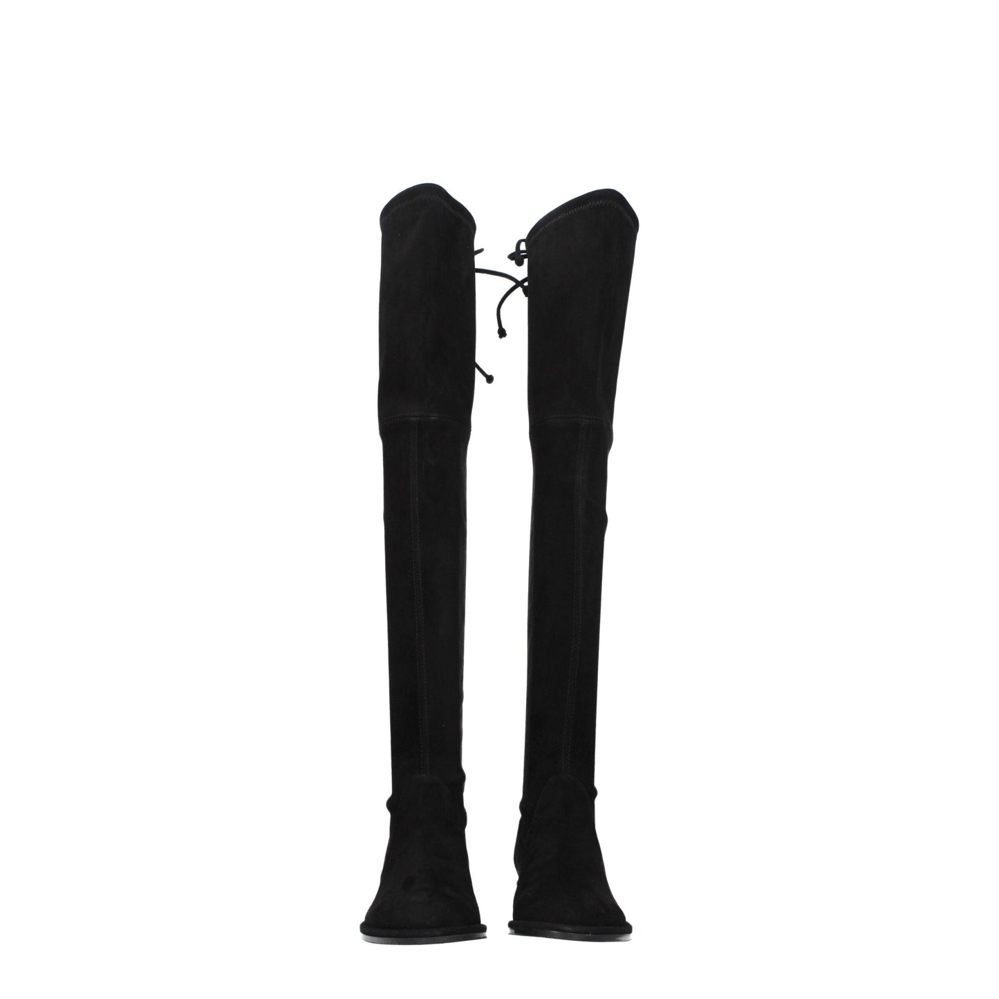 Stuart Weitzman Overknee-Stiefel aus schwarzem Leder