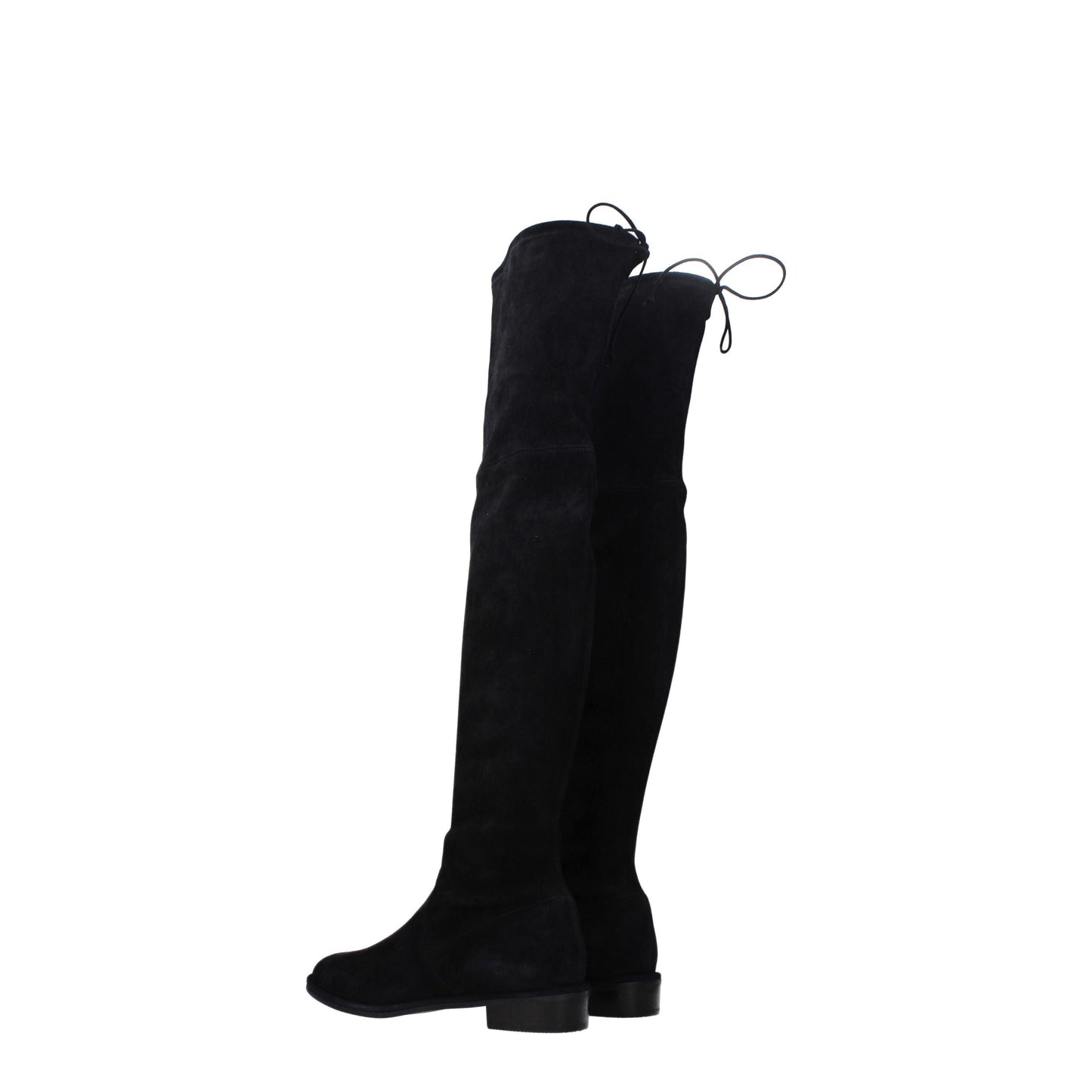 Stuart Weitzman Overknee-Stiefel aus schwarzem Leder