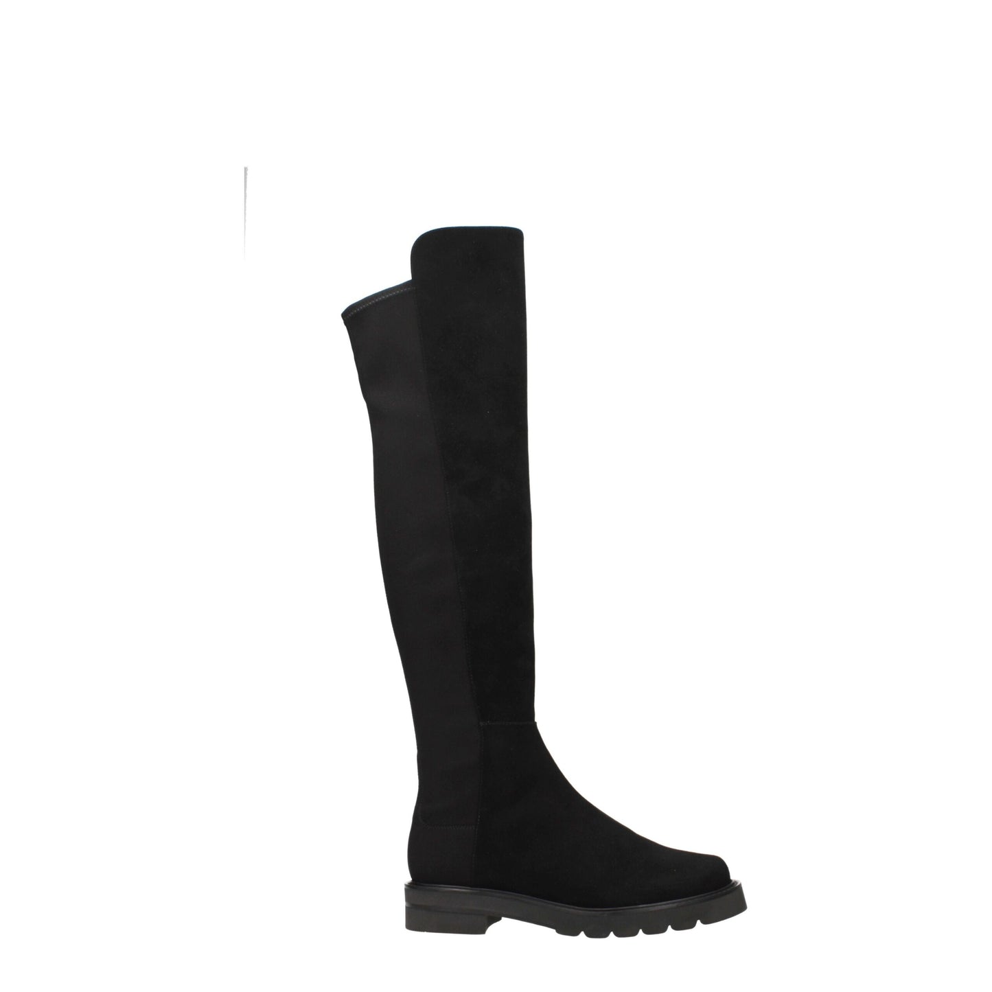 Stuart Weitzman Overknee-Stiefel aus schwarzem Leder