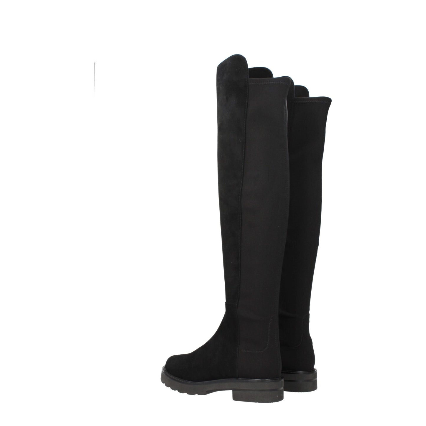 Stuart Weitzman Overknee-Stiefel aus schwarzem Leder