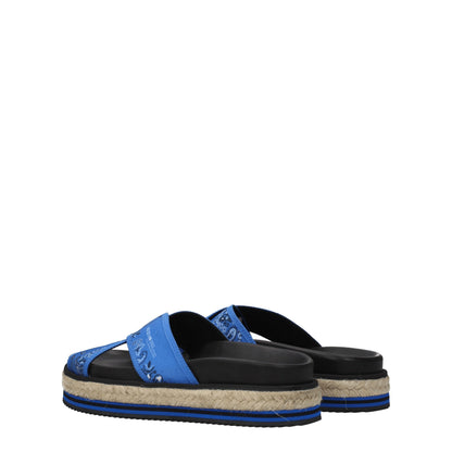 Kenzo Blue Fabric Slippers