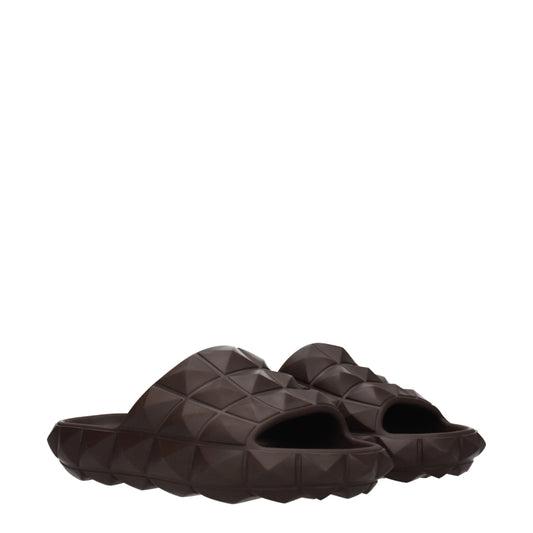 Valentino Garavani Braune Baumwoll-Hausschuhe