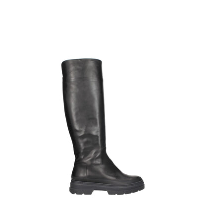 Max Mara – Overknee-Stiefel aus schwarzem Leder