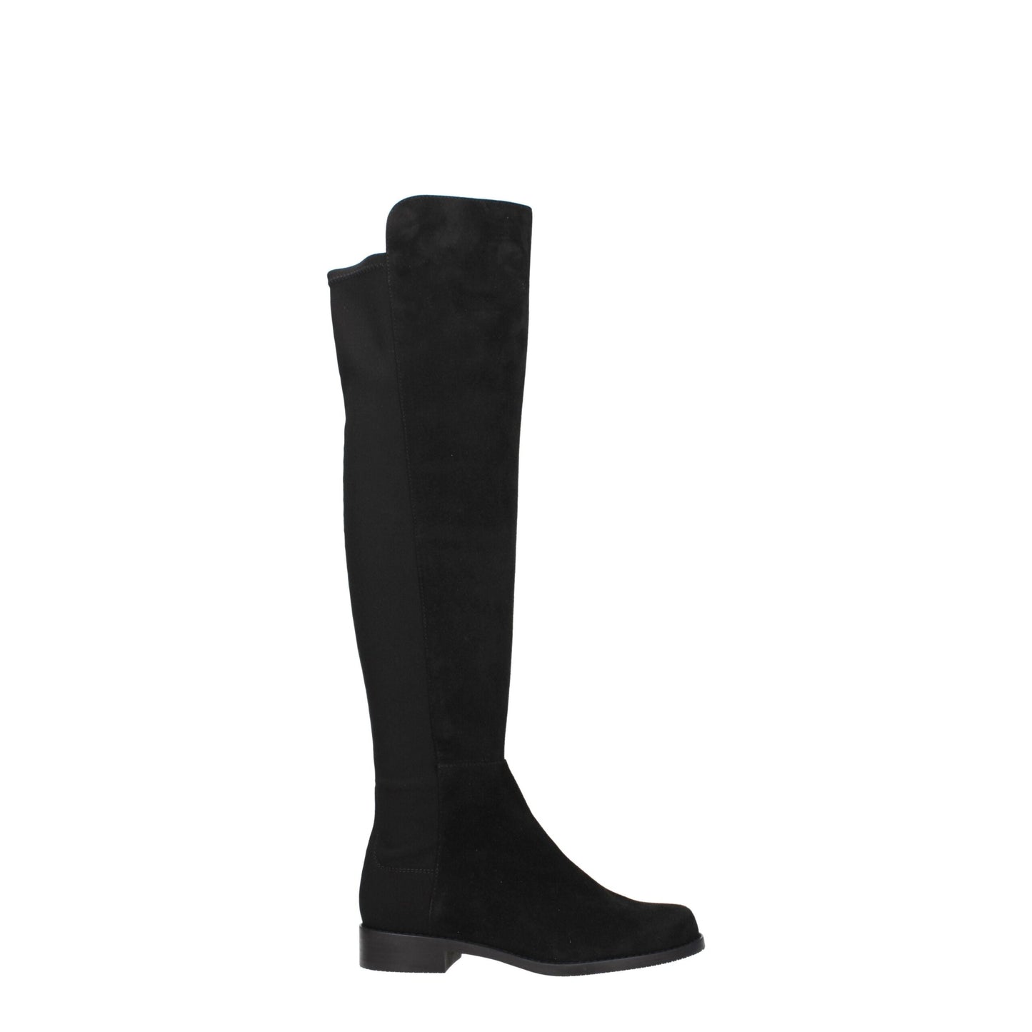 Stuart Weitzman Overknee-Stiefel aus schwarzem Leder