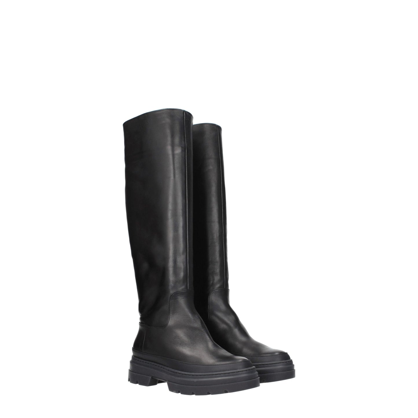 Max Mara – Overknee-Stiefel aus schwarzem Leder