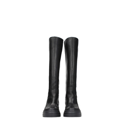 Max Mara – Overknee-Stiefel aus schwarzem Leder