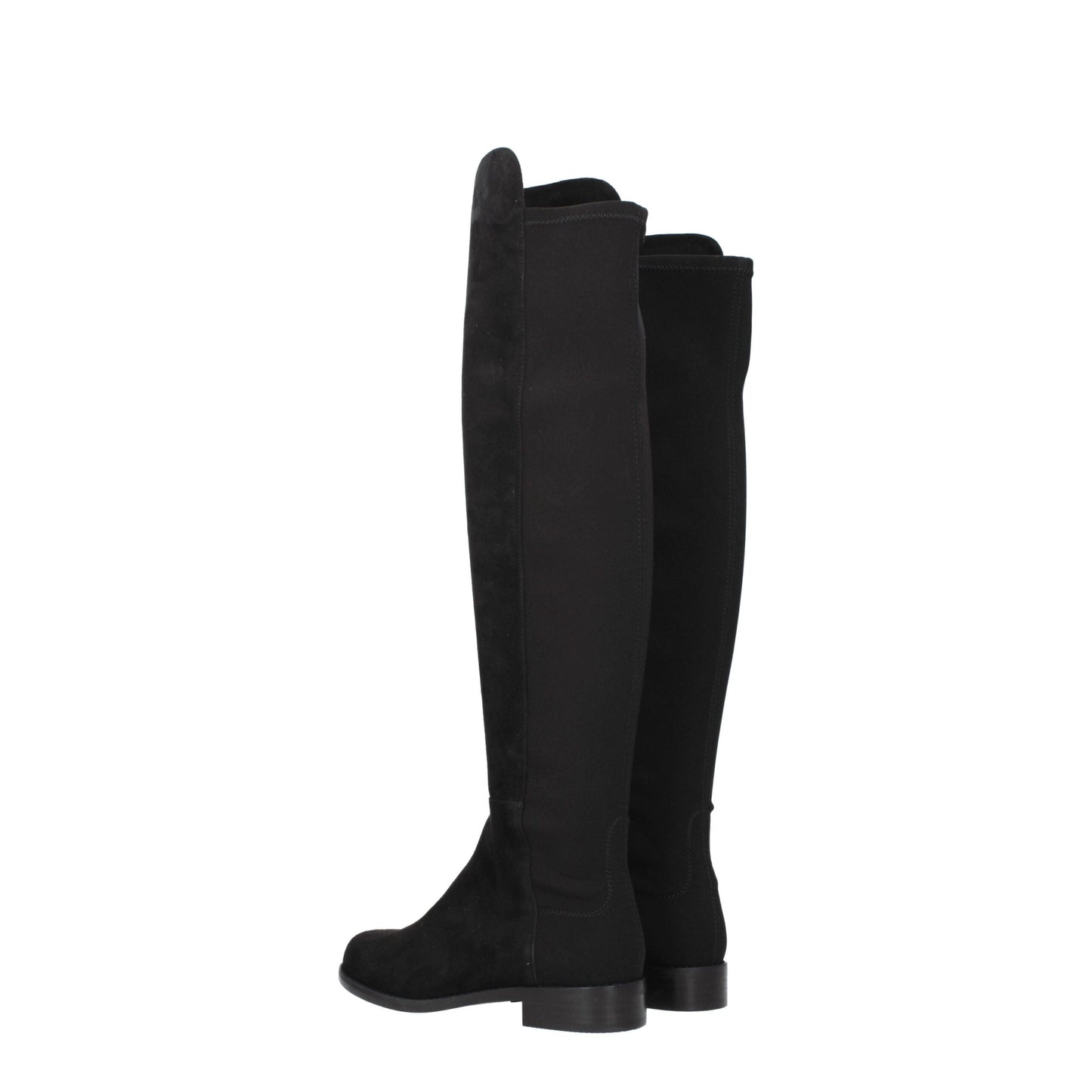 Stuart Weitzman Overknee-Stiefel aus schwarzem Leder