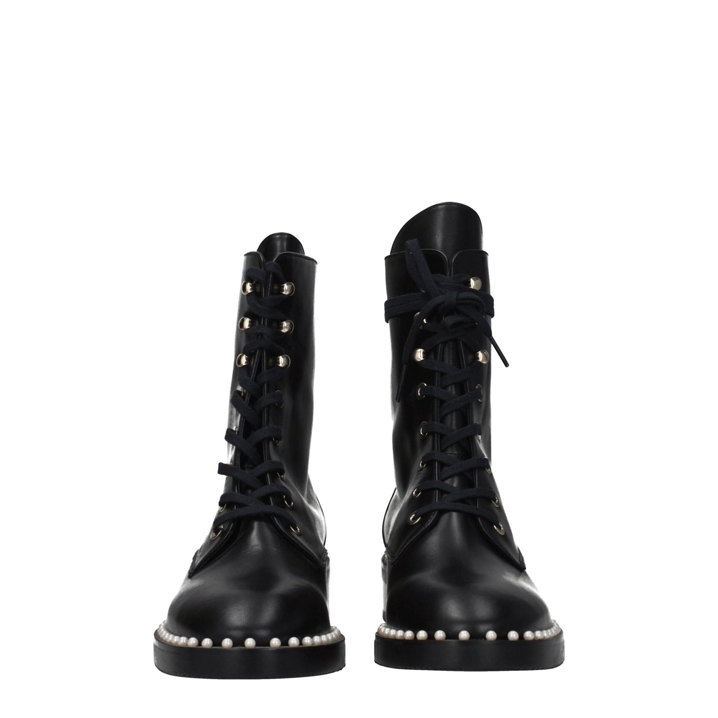 Stuart Weitzman – Schwarze Lederstiefeletten