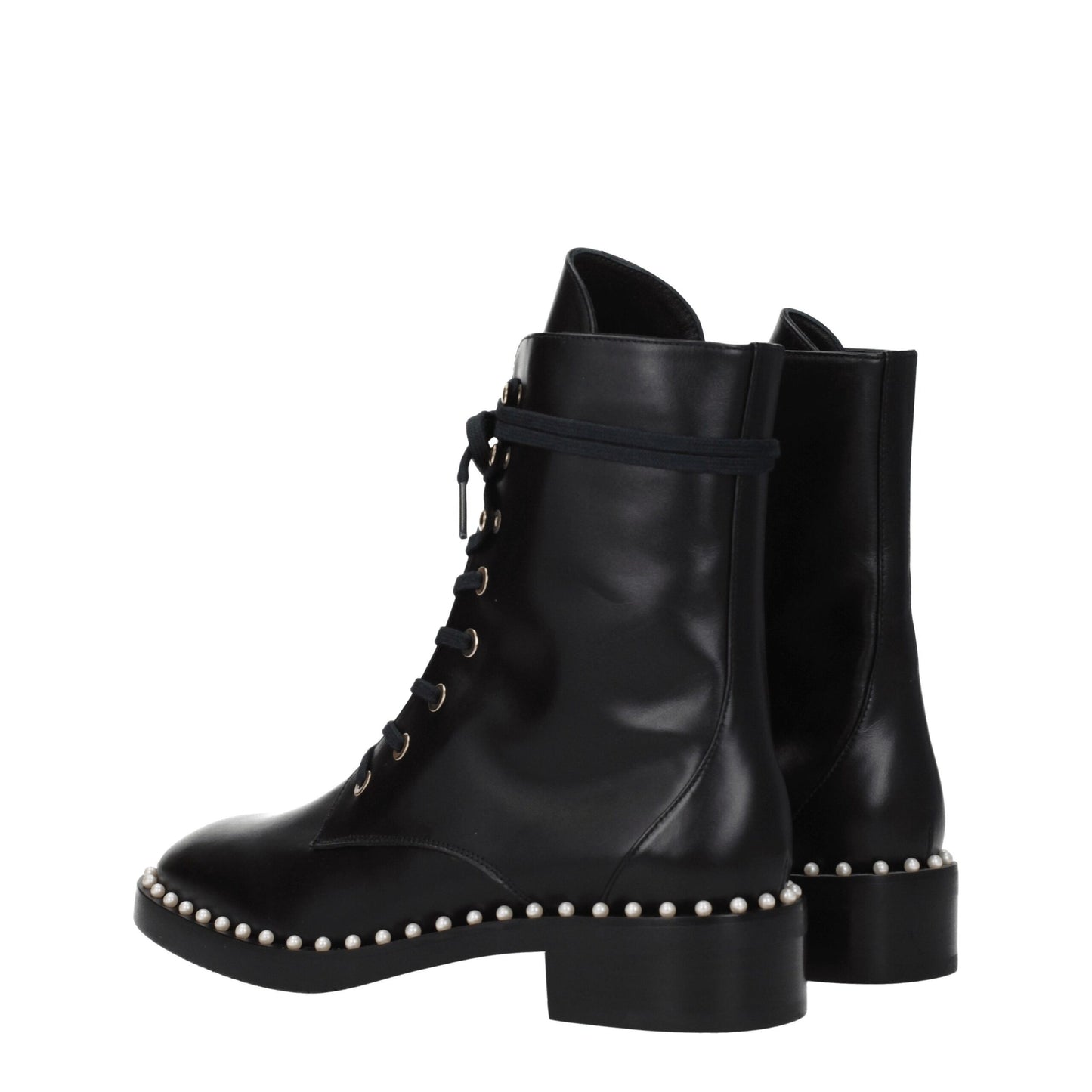 Stuart Weitzman – Schwarze Lederstiefeletten