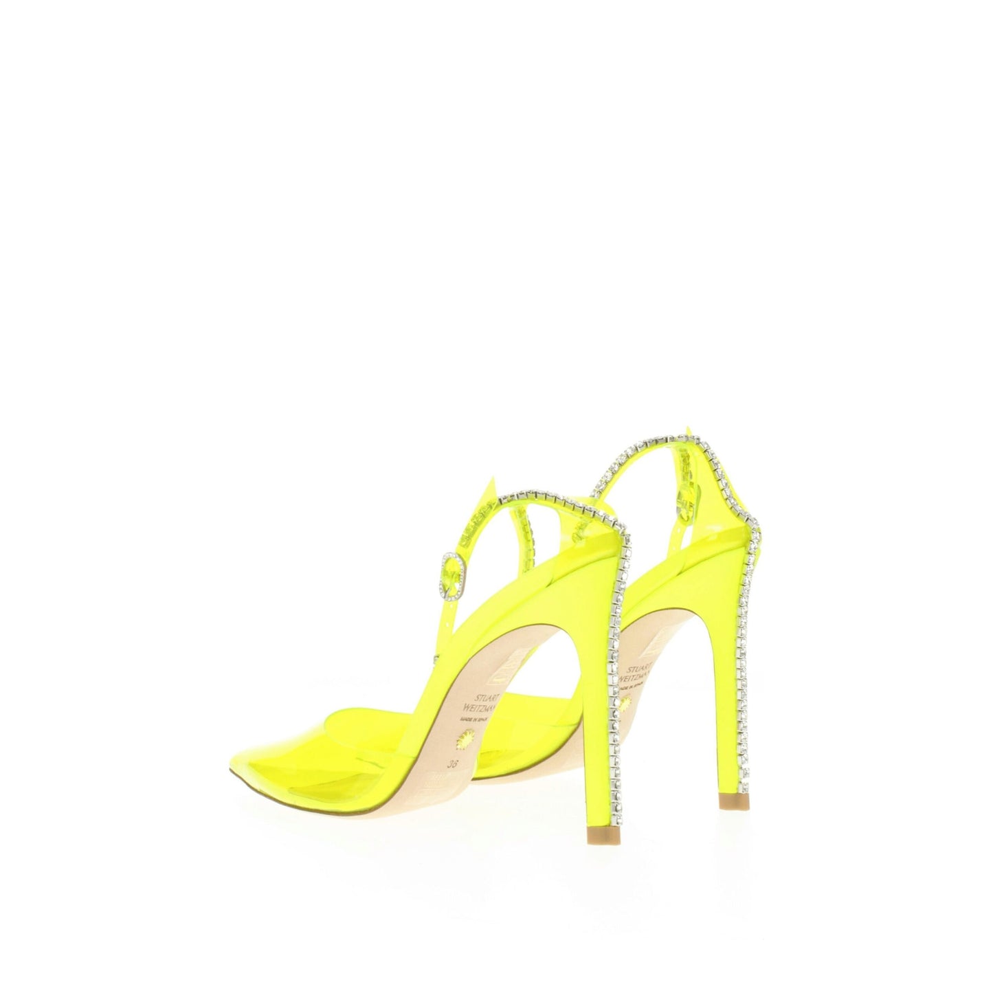 Gelbe PVC-Stiletto-Sandalen von Stuart Weitzman