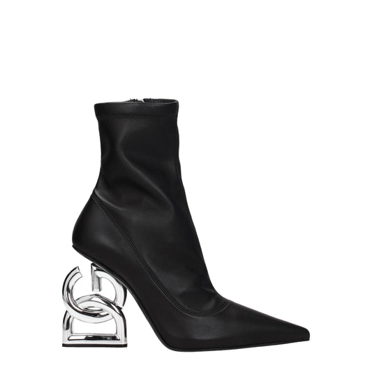 Dolce &amp; Gabbana Schwarze Lederstiefeletten