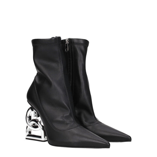Dolce &amp; Gabbana Schwarze Lederstiefeletten