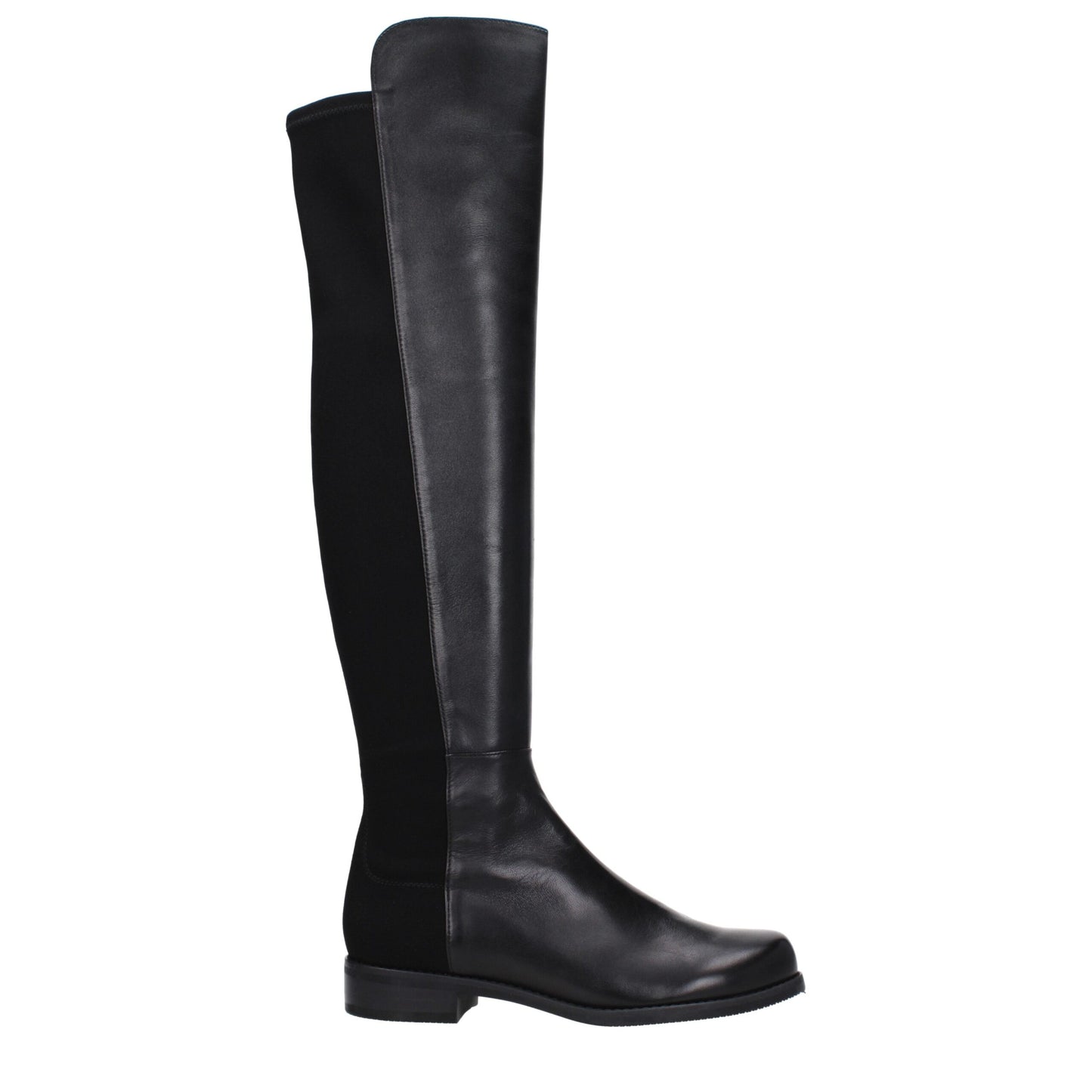 Stuart Weitzman Overknee-Stiefel aus schwarzem Leder