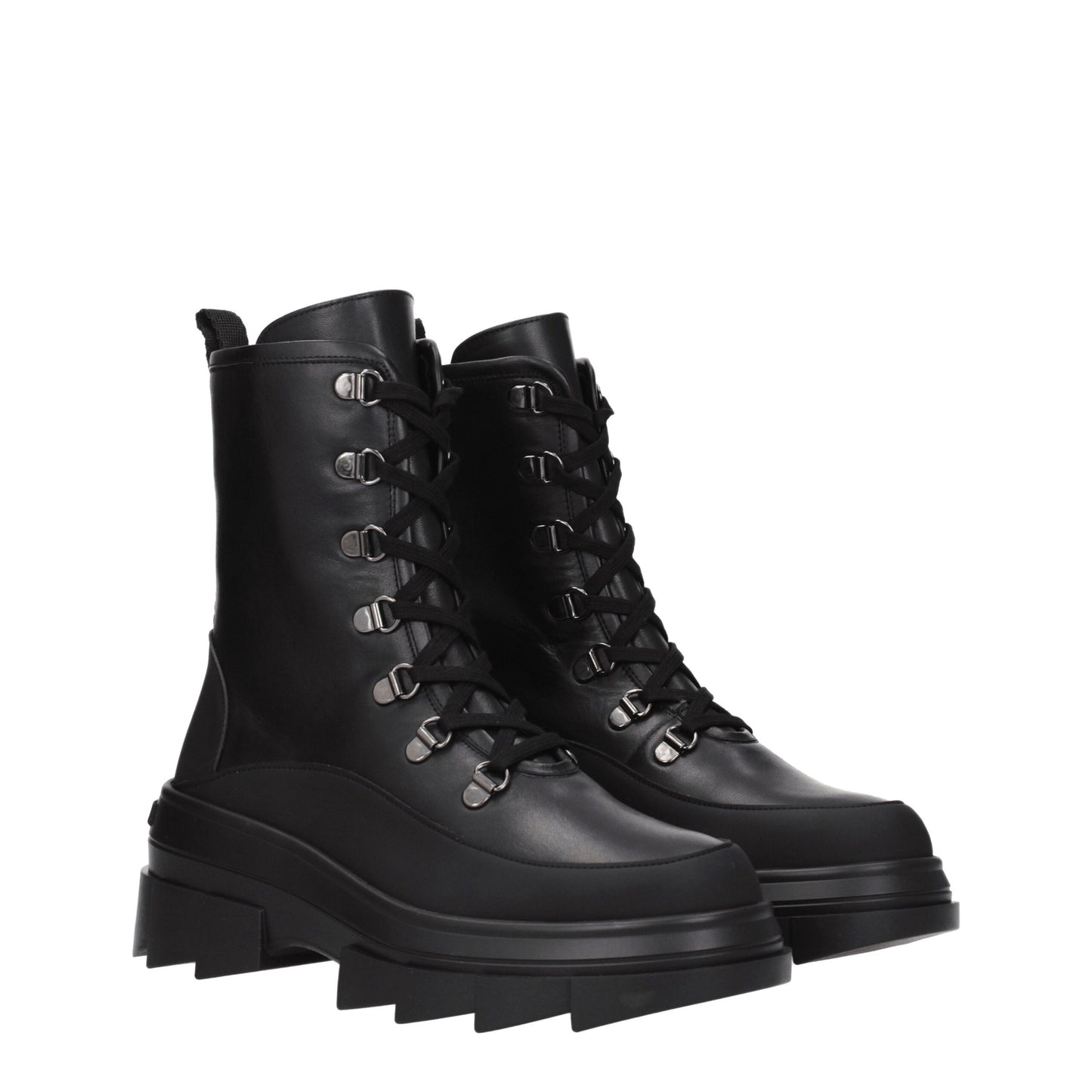 Stuart Weitzman – Schwarze Lederstiefeletten