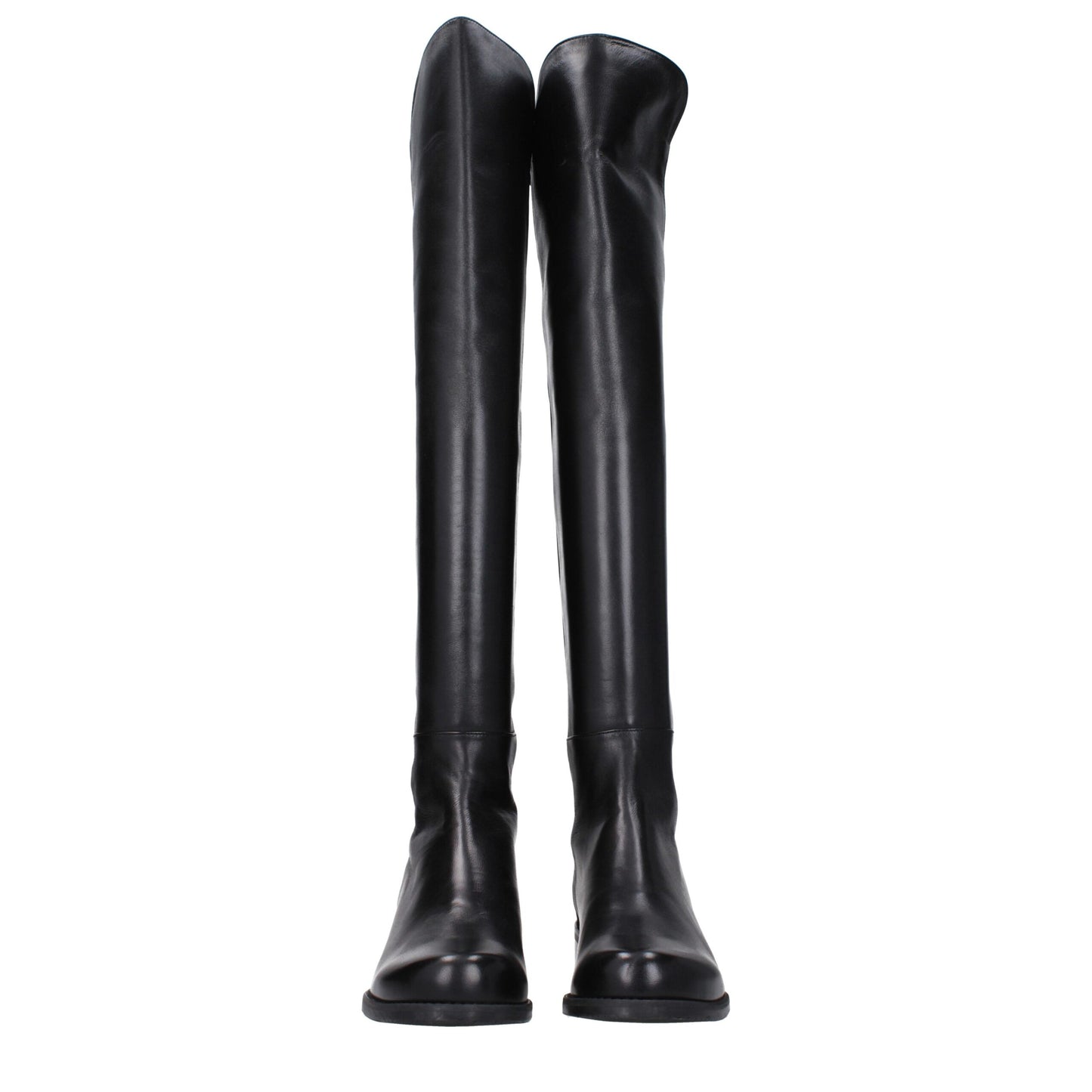 Stuart Weitzman Overknee-Stiefel aus schwarzem Leder