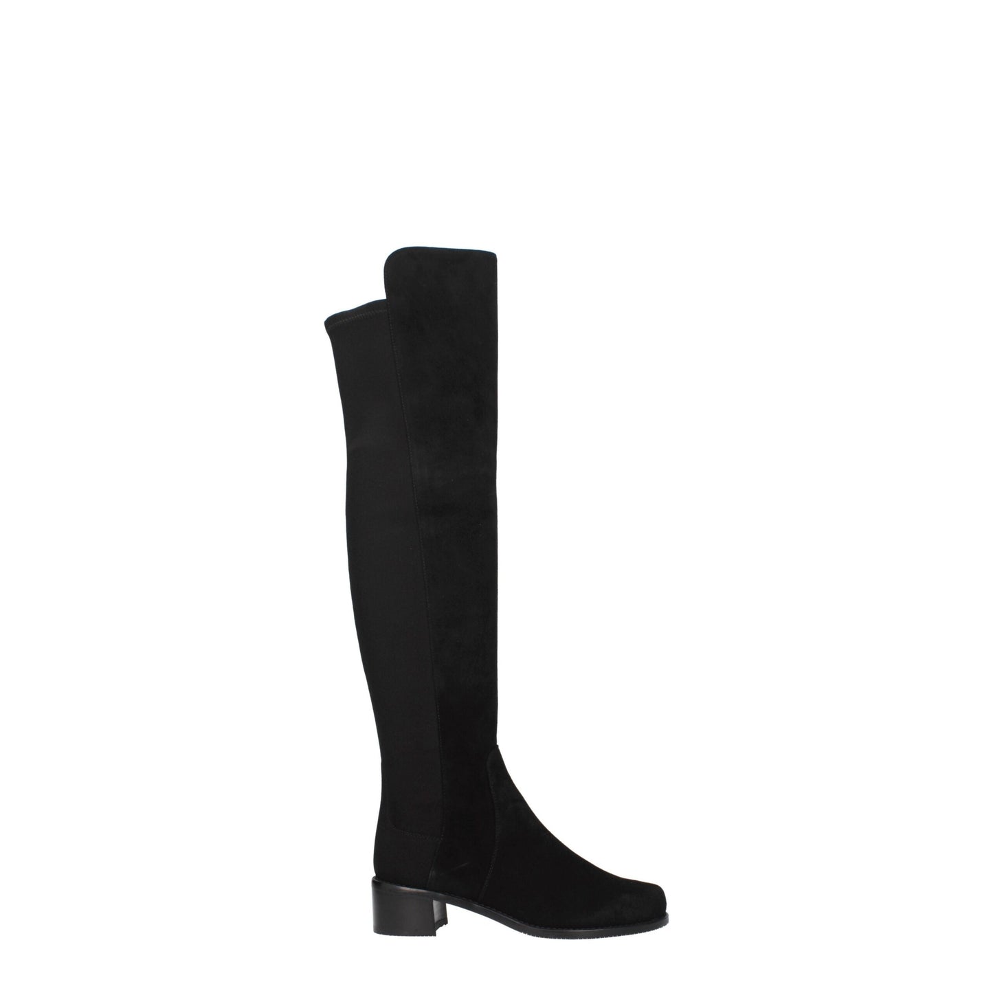 Stuart Weitzman Overknee-Stiefel aus schwarzem Leder